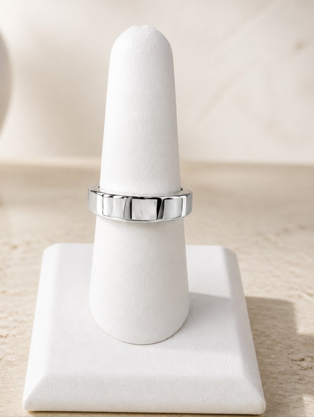 New - 925 Sterling Silver 5 Bar Mother of Pearl Ring Size 8